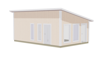 Attefallshus Kvistholmen 1 rum, Kök/allrum och toalett 40kvm