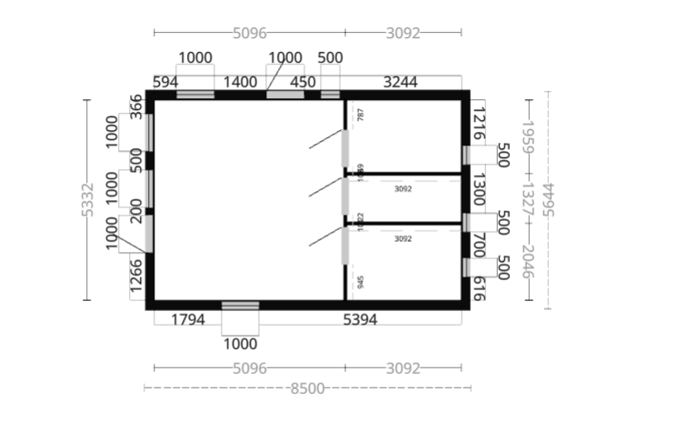 Hytte Vikskär 2 rom, Stue/kjøkken og toalett 48kvm