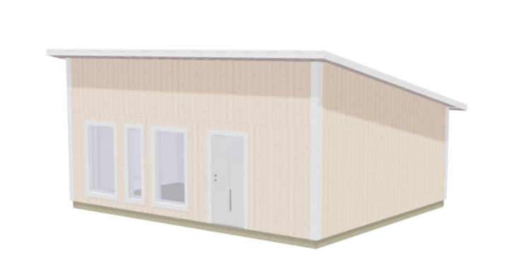 Attefallshus Åskär 2 rum Kök/allrum och toalett 50kvm