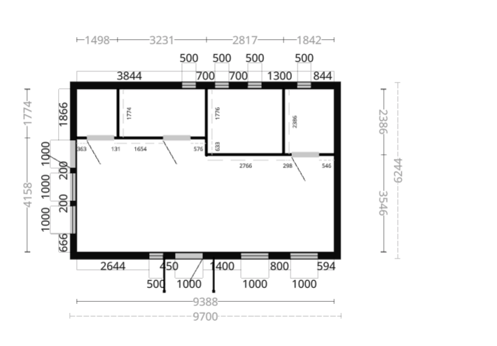 Fritidshus Högskär 2rum, Kök/allrum, toalett och förråd 60kvm