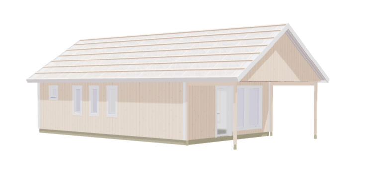 Fritidshus Högskär 2rum, Kök/allrum, toalett och förråd 60kvm