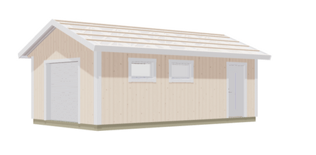 Attefallsgarage Granör med lägenhet och 8kvm totalt 35kvm