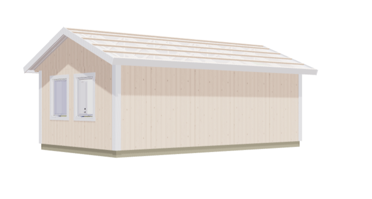 Attefallsgarage Granör med lägenhet och 8kvm totalt 35kvm