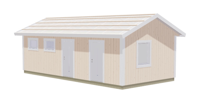 Attefallsgarage Sälskär med lägenhet och toalett 11kvm totalt 40kvm