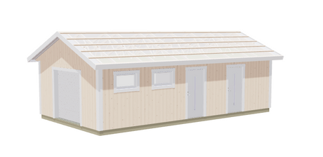 Attefallsgarage Björnören med lägenhet och toalett 16kvm totalt 50kvm