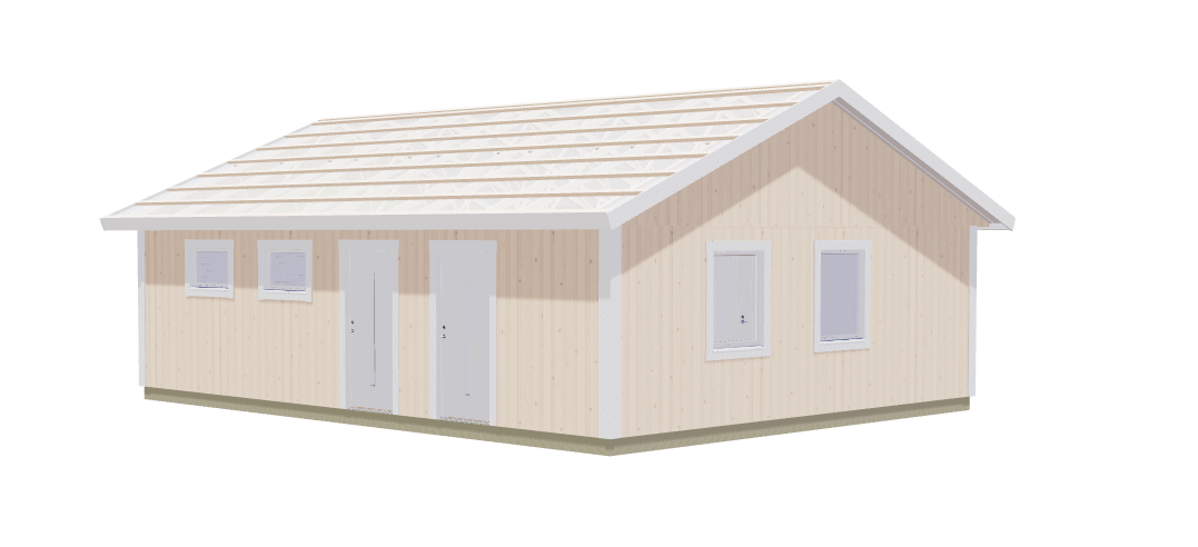 Dubbelgarage Sandholmen med lägenhet och toalett 22kvm totalt 72kvm