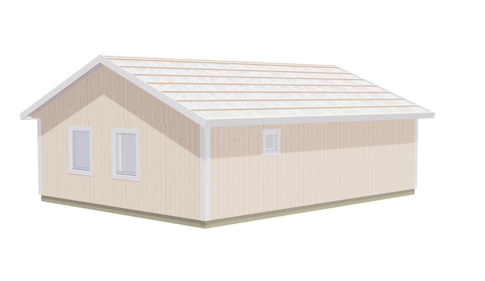 Dubbelgarage Sandholmen med lägenhet och toalett 22kvm totalt 72kvm