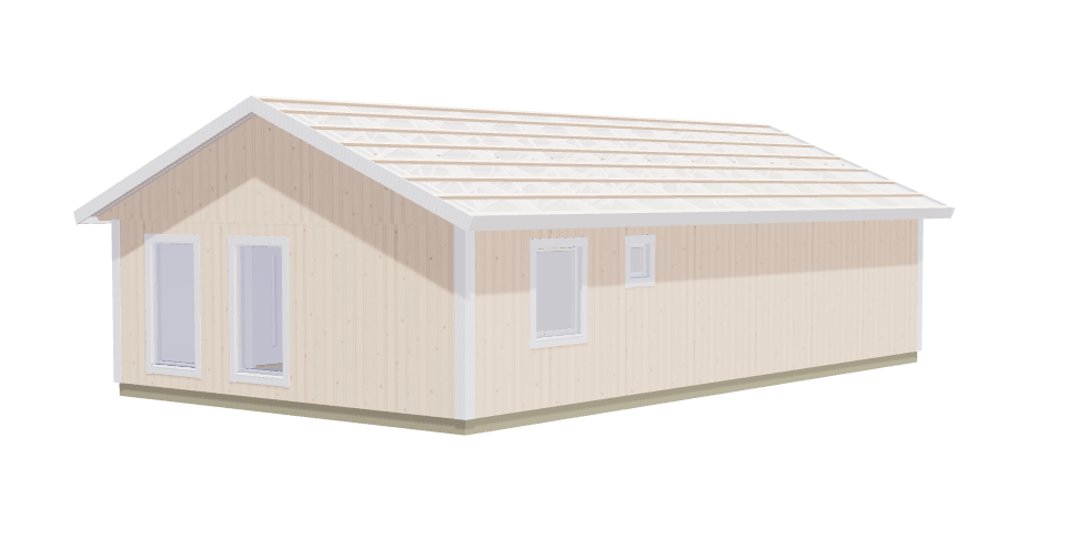 Dubbelgarage Grytskär med lägenhet 2 rum, toalett 32kvm totalt 85kvm