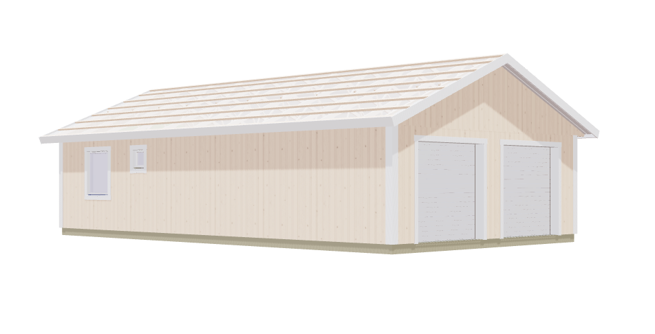 Dubbelgarage Grytskär med lägenhet 2 rum, toalett 32kvm totalt 85kvm