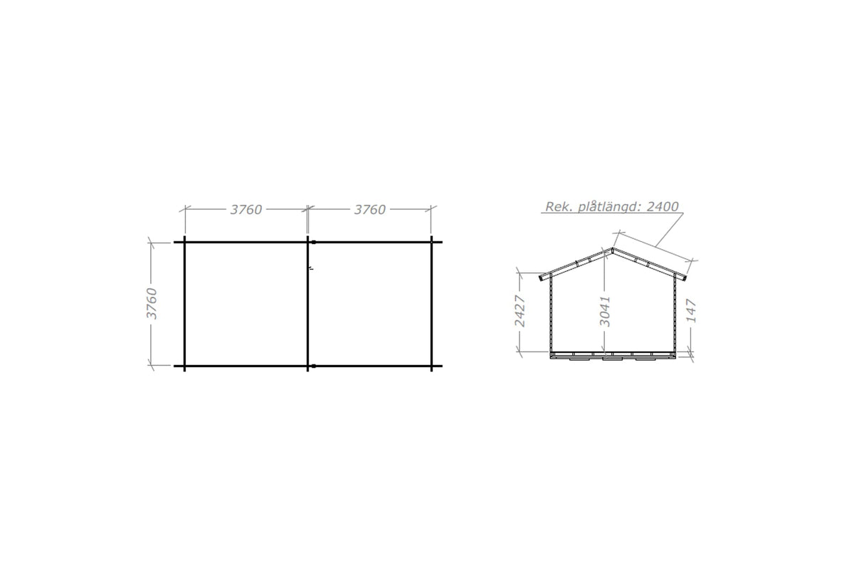 Hytte Tett Grunnmodell Torp 30 kvm