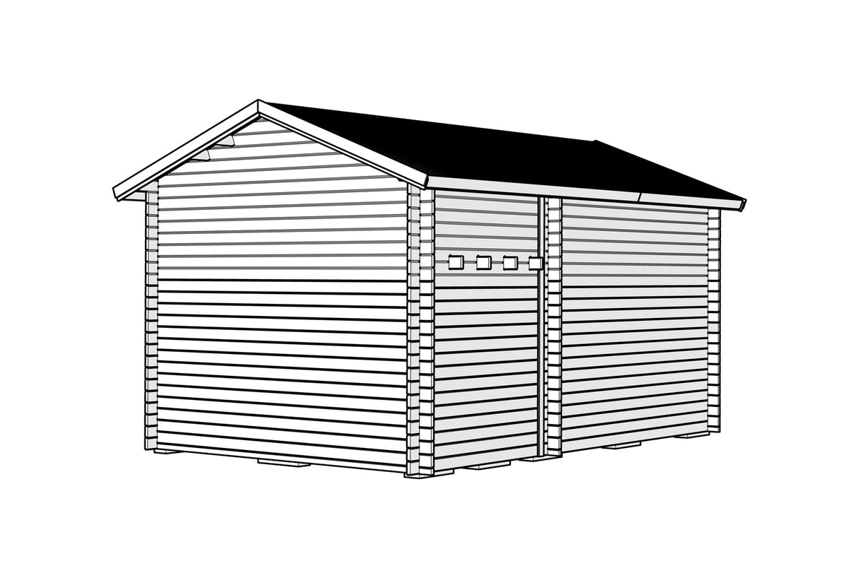 Attefallshus Tät Grundmodell Loft Torp 24 kvm