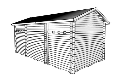Attefallshus Tät Grundmodell Loft Torp 30 kvm med tre rum