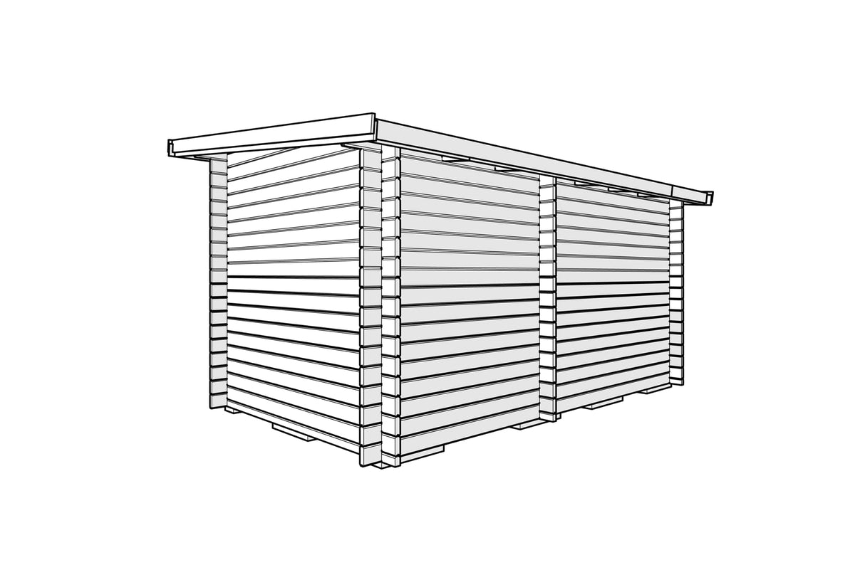 Badstue tett grunnmodell med skråtak 11 kvm