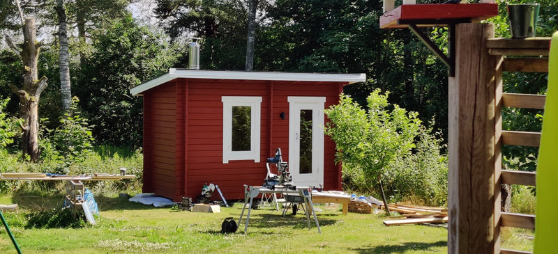 Kundbild för Badstue Tett Grunnmodell med skråtak 8 kvm