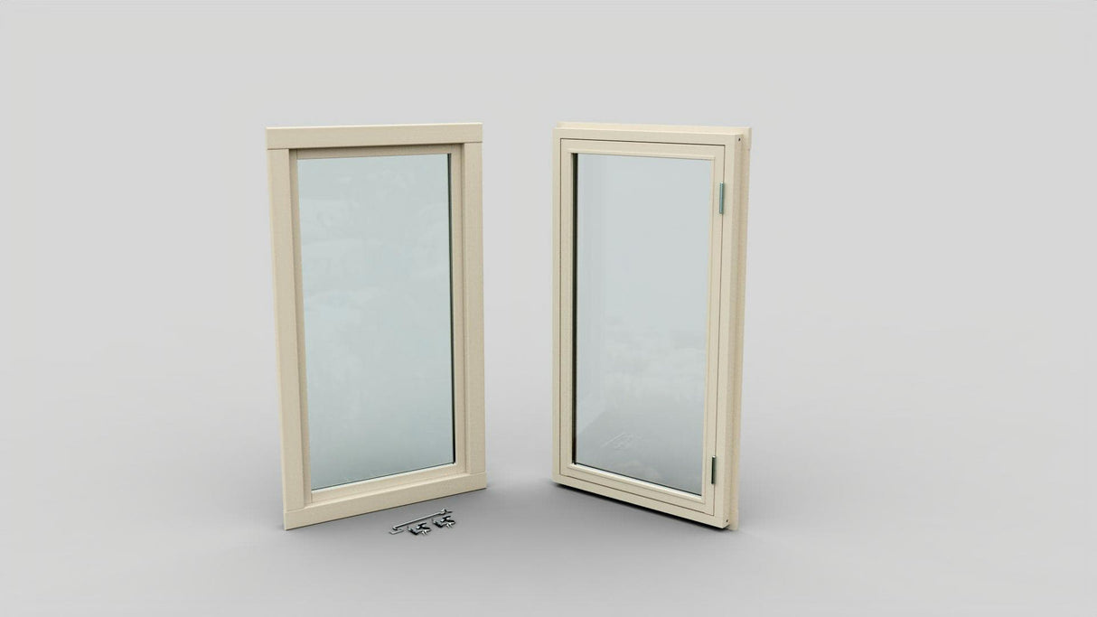 Åpningsbart enkelt herdet vindu 670x1200mm Energi 45mm vegg
