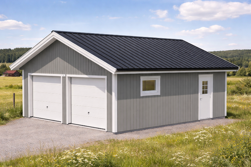 Dubbelgarage Syter 50 kvm