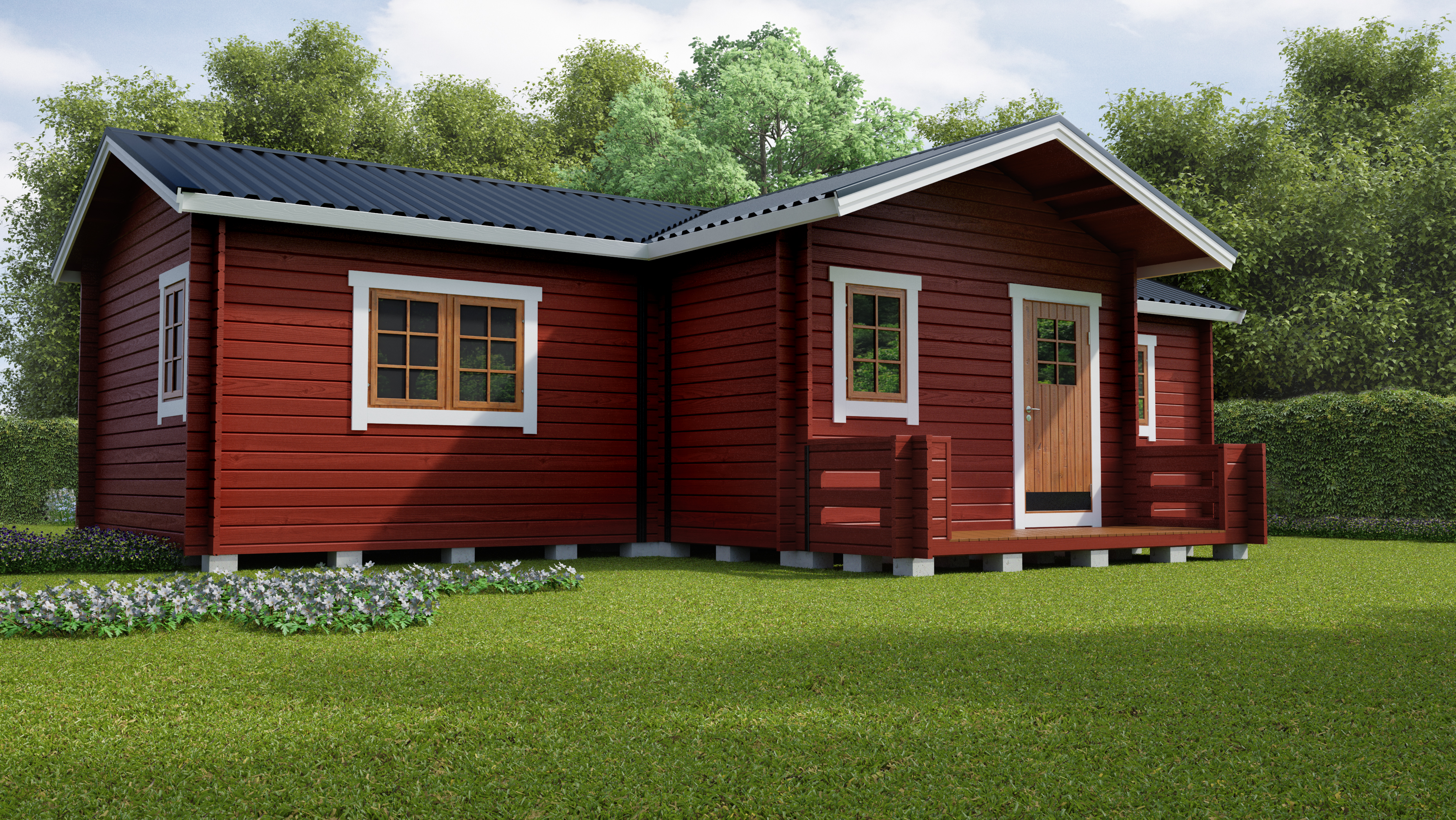 Sorselestugan fritidshus 50 kvm röd