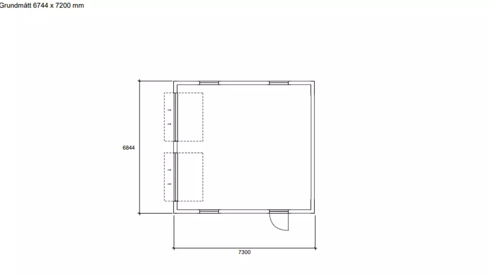 Planlösning Dubbelgarage Syter 50 Kvm