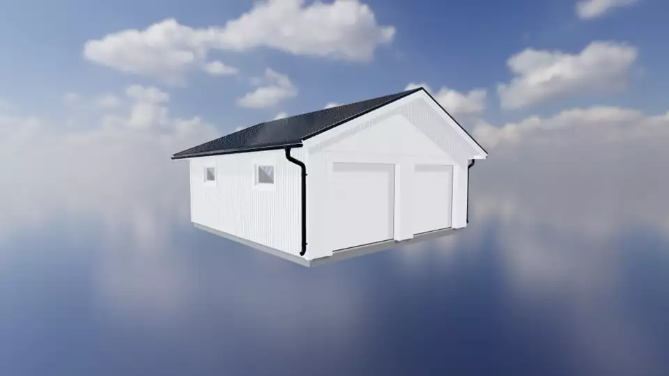 Dubbelgarage Syter 50 Kvm Perspektiv