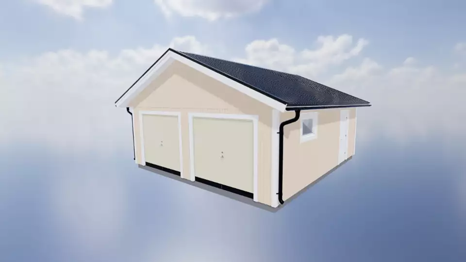 Dubbelgarage Syter 50 Kvm Obehandlad Med Slagport (1)