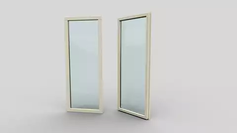 Fast dubbelhärdat fönster 660x1735mm  Energi 45mm vägg