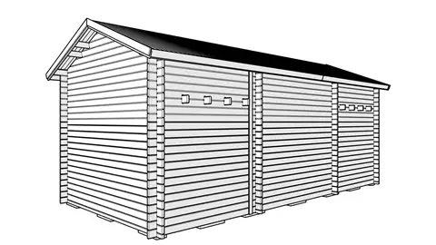 Attefallshus Tät Grundmodell Loft Torp 30 kvm med tre rum