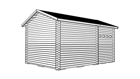 Attefallshus Tät Grundmodell Loft Torp 24 kvm