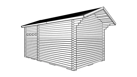 Attefallshus Tät Grundmodell Loft 24 kvm