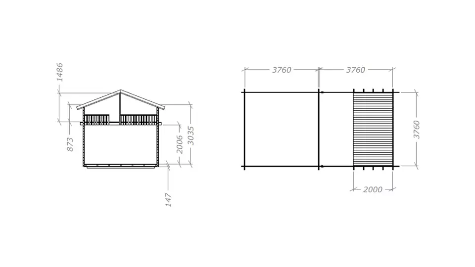 Attefallshus Altappen Loft 30 Kvm Tät Planritning
