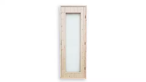 Bastudörr med glas