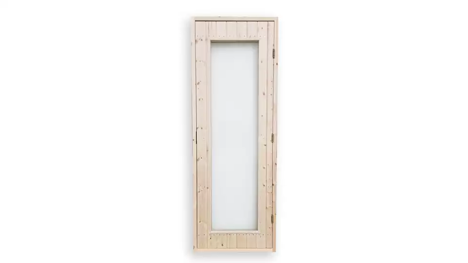 Bastudörr Med Stort Glas